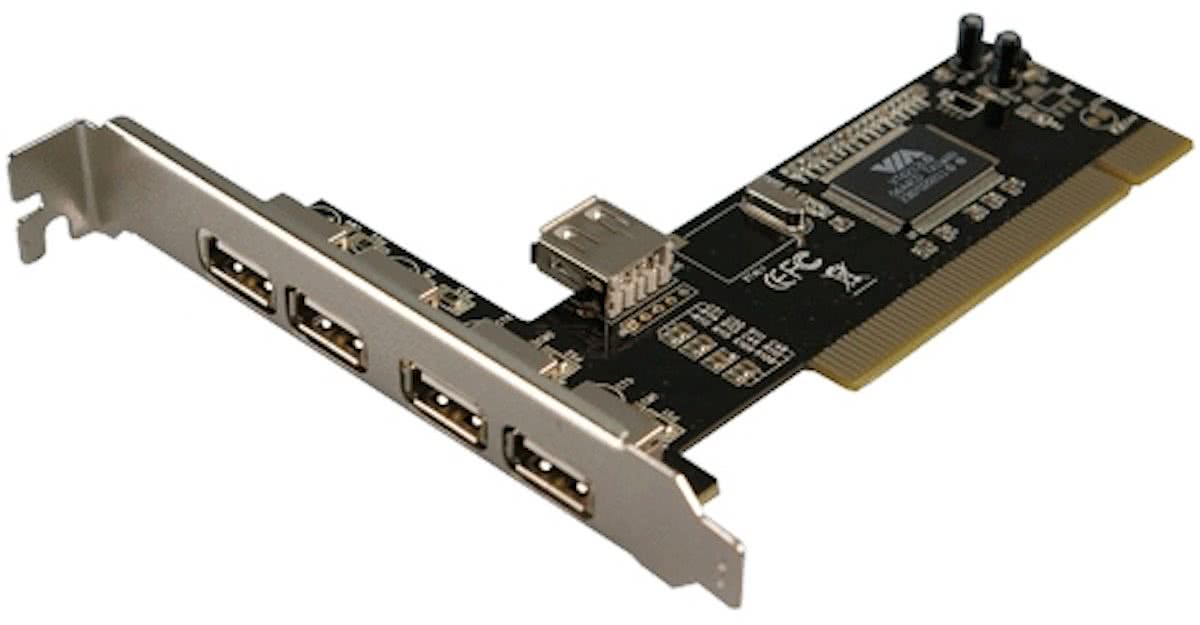 LogiLink 4+1-port USB 2.0 PCI Card USB 2.0 interfacekaart/-adapter