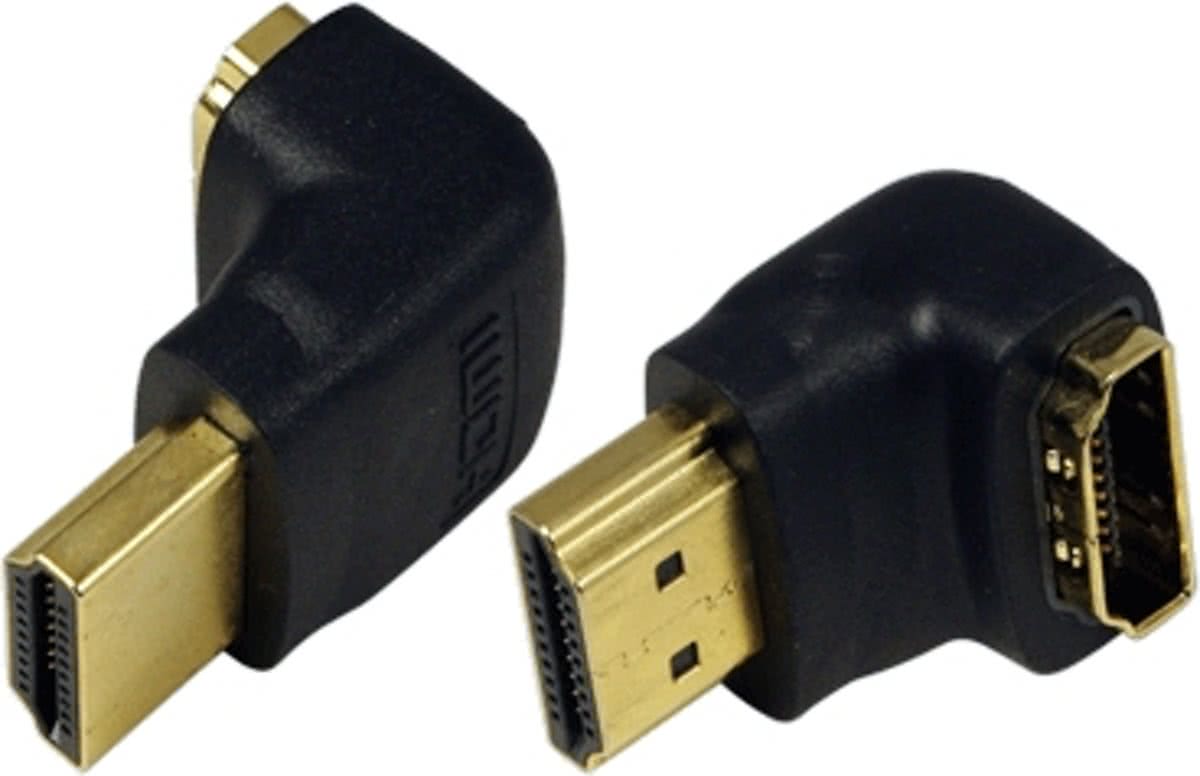 LogiLink AH0007 HDMI HDMI Zwart kabeladapter/verloopstukje