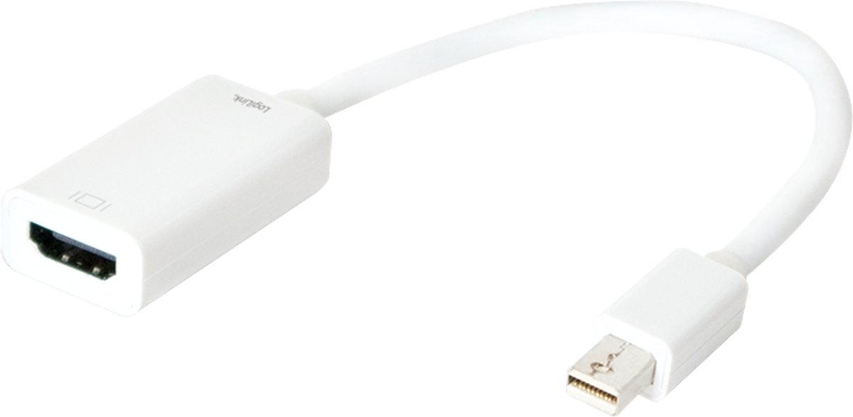 LogiLink CV0036B mini Displayport HDMI Wit kabeladapter/verloopstukje