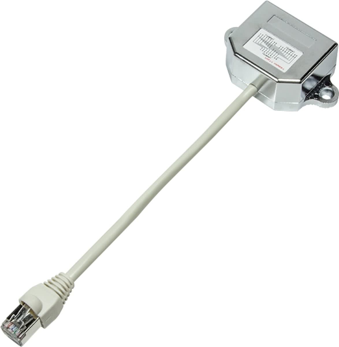 LogiLink RJ45/2xRJ45 RJ45 2xRJ45 Zilver, Wit kabeladapter/verloopstukje