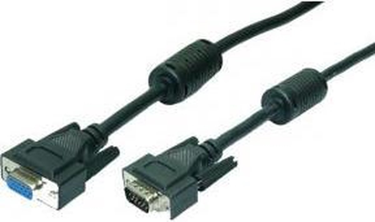 LogiLink VGA Cable ST/BU black 2x Ferrit Core 10M