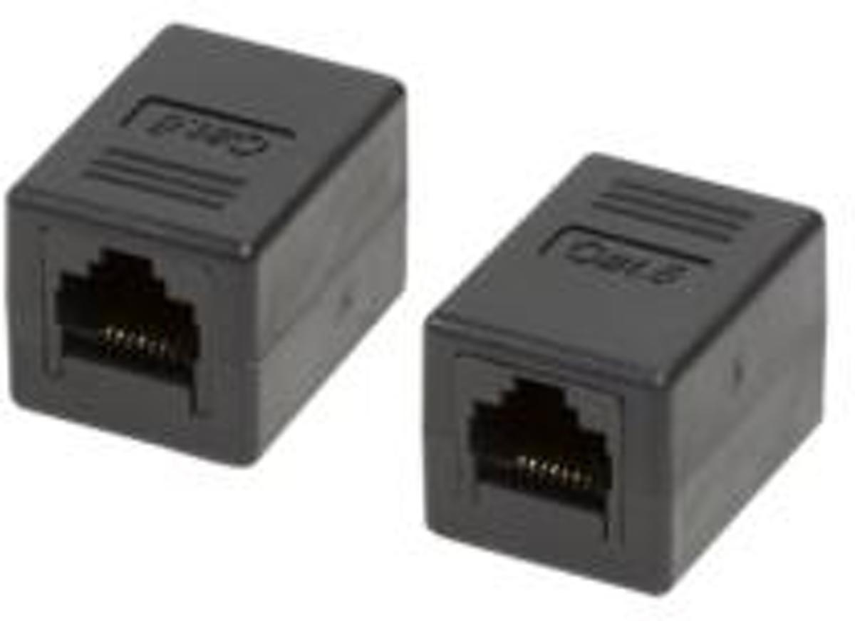 LogiLink kabeladapters/verloopstukjes Inline Coupler 1:1 Cat.6 RJ45 UTP, Black