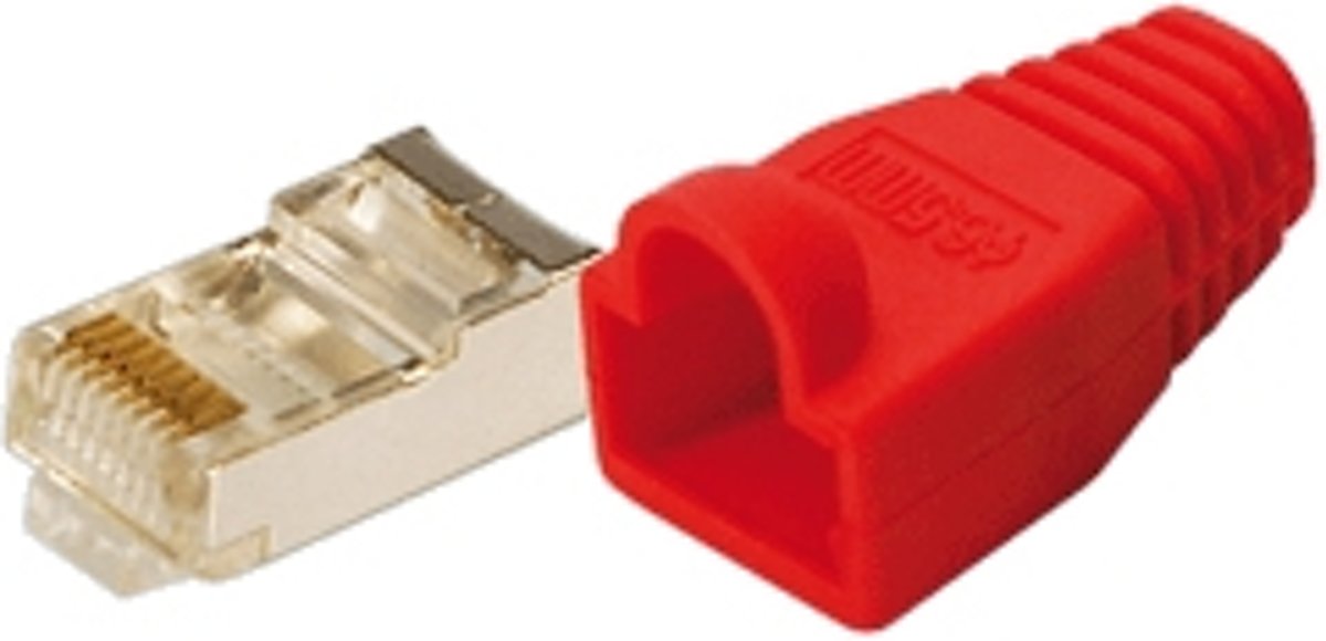 Patchstekker RJ45 Cat5e Shielded 100st LogiLink Rood