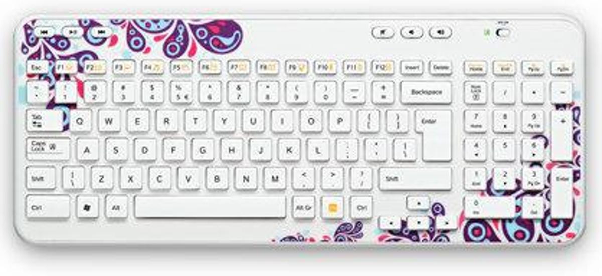 Logitech K360 draadloos Azerty toetsenbord - Belgische layout - Wit