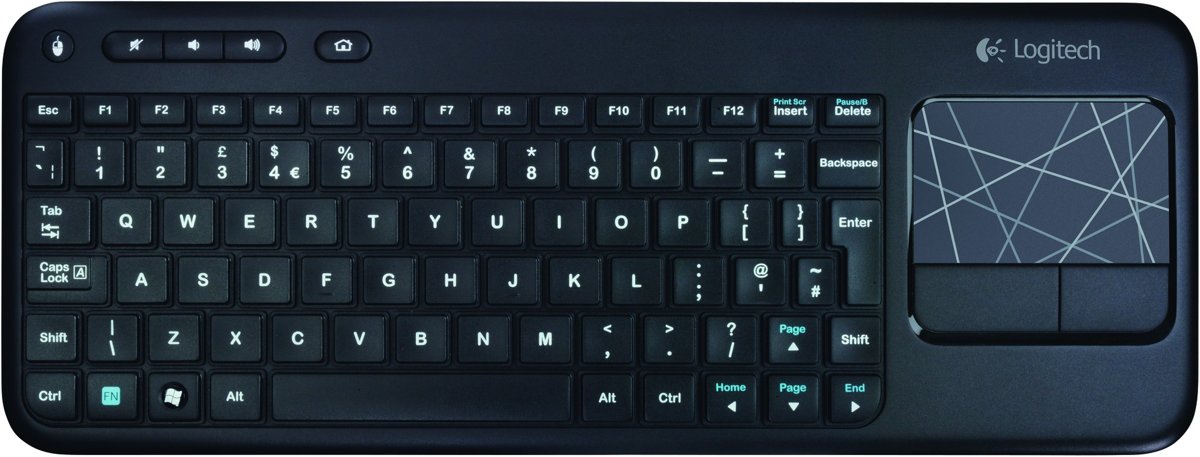 Logitech K400 toetsenbord RF Wireless QWERTY Pan Nordic Black