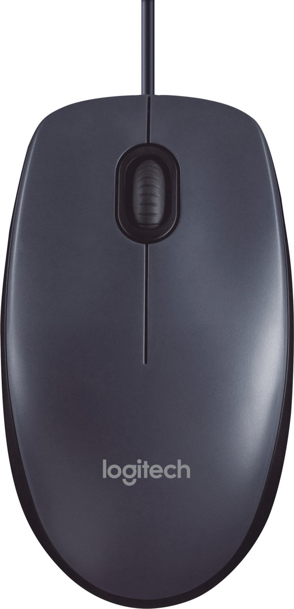 Logitech M100 USB Optisch 1000DPI Ambidextrous Grijs muis