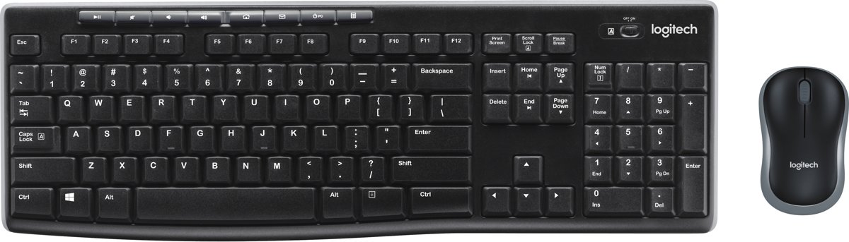 Logitech MK270 RF Draadloos QWERTY Brits Engels Zwart