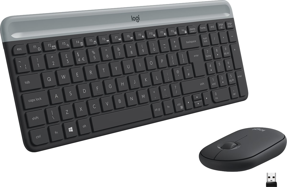   MK470 Slim Combo - Draadloos toetsenbord en muis - Zwart - QWERTY