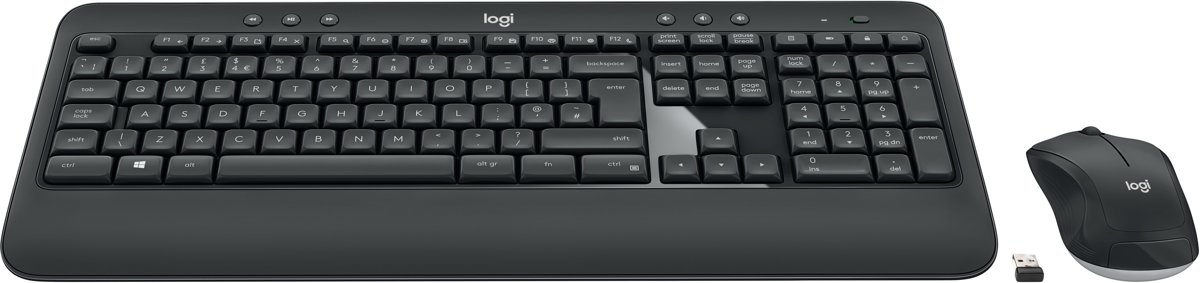 Logitech MK540 Advanced toetsenbord RF Wireless QWERTY Spaans Black, Wit