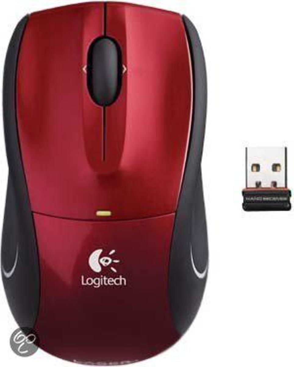 Logitech V450 Nano Draadloze Muis - Rood