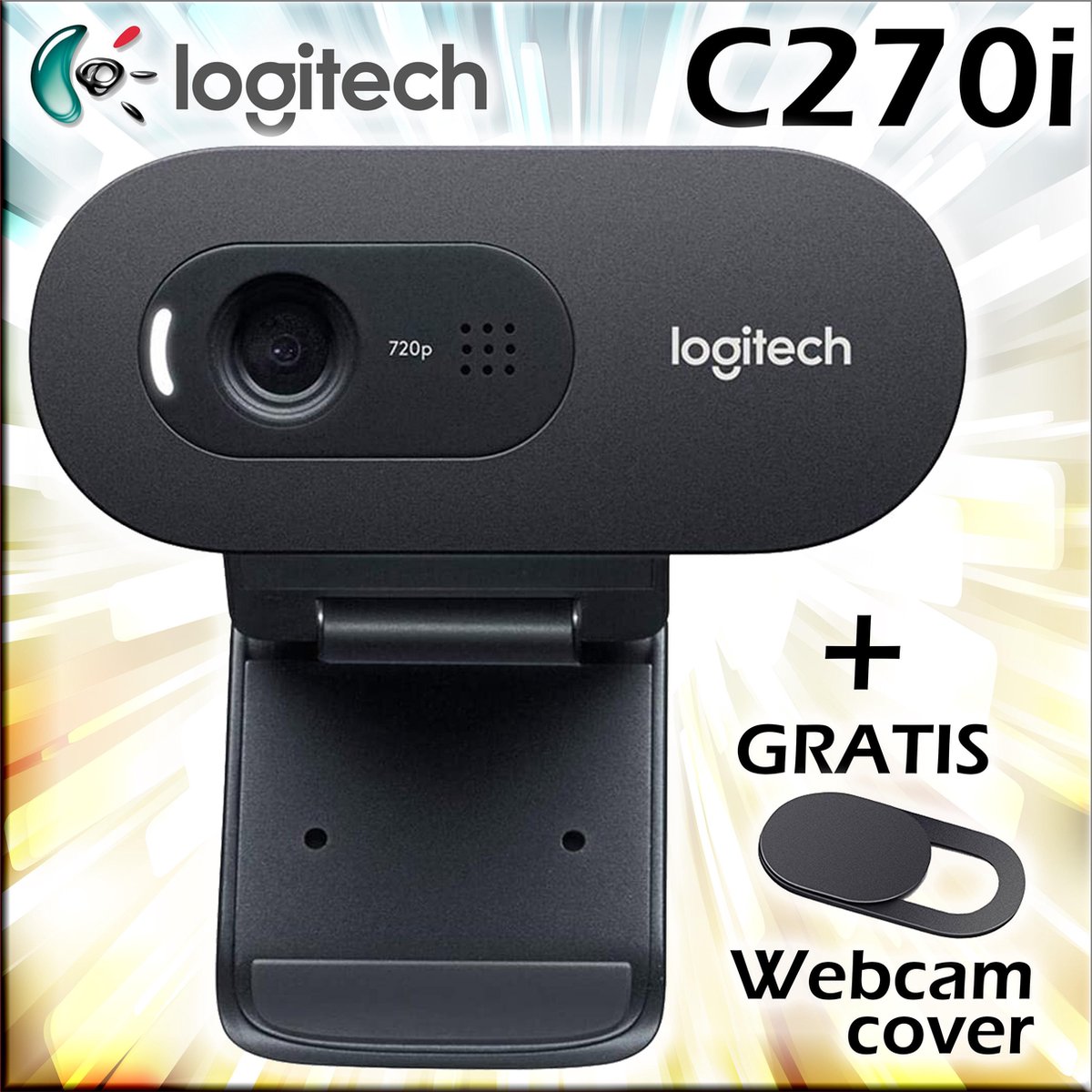 Logitech webcam C270i + GRATIS webcam cover