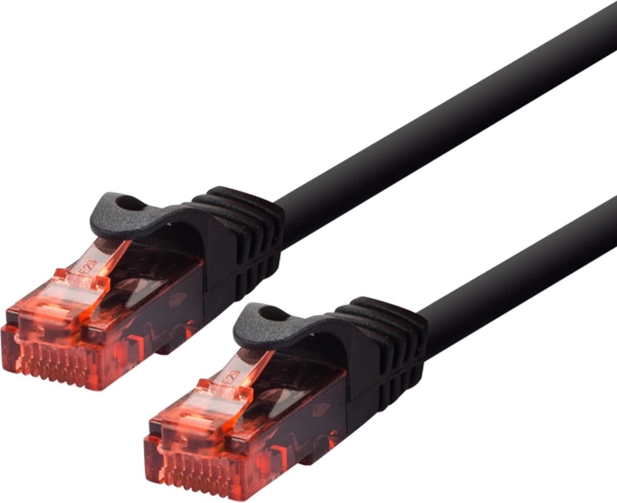 LOGON TCU66U0015BL 0.15m Cat6 U/UTP (UTP) Zwart netwerkkabel