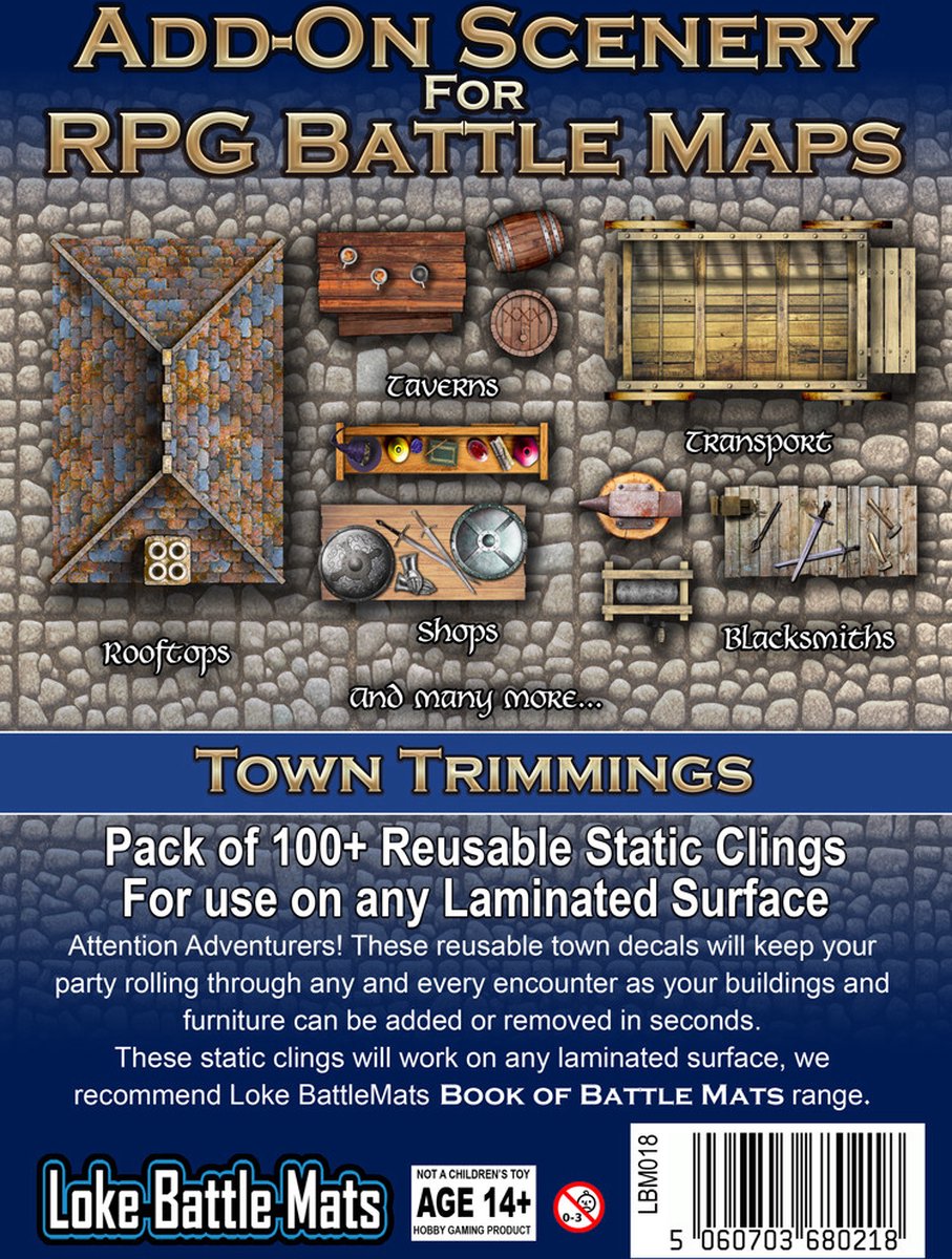 Add-On Scenery for RPG Maps - Town Trimmings (EN)