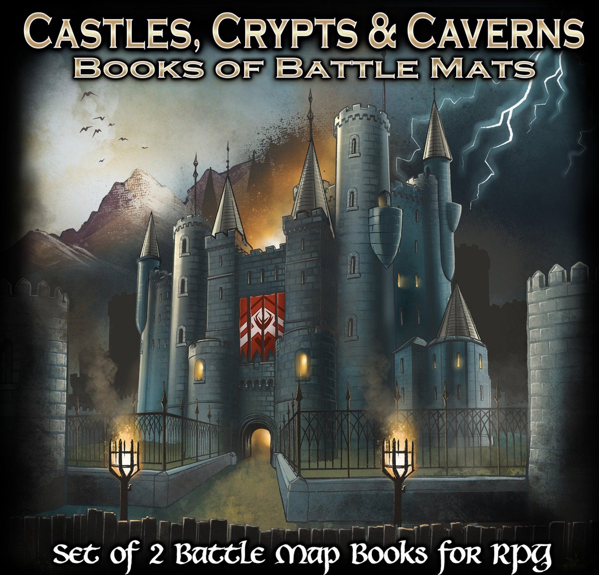 Castles, Crypts and Caverns Books of Battle Mats