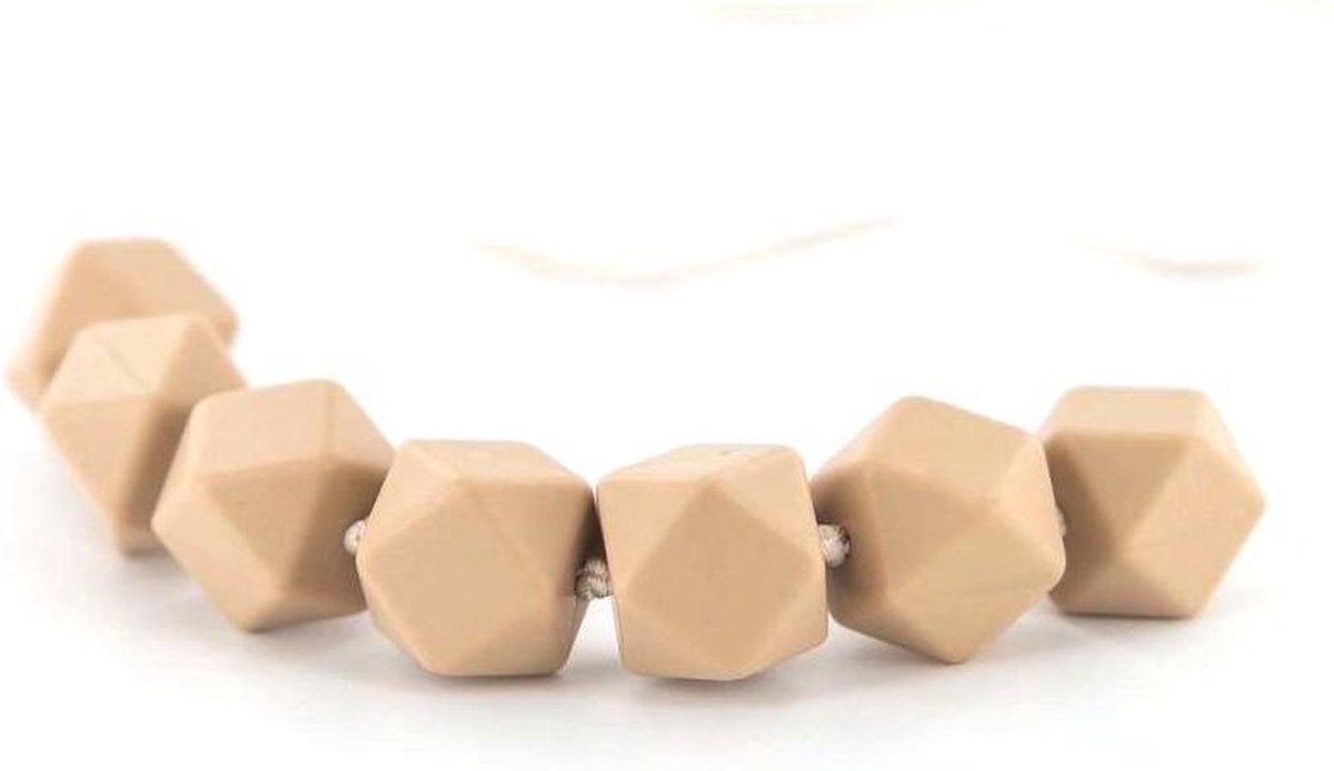 Lollipops & More Bijtketting Kola Cubes 75 Cm Silicone Beige