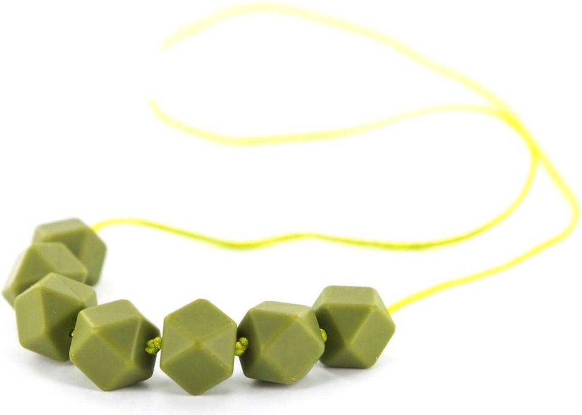 Lollipops & More Bijtketting Kola Cubes 75 Cm Silicone Groen