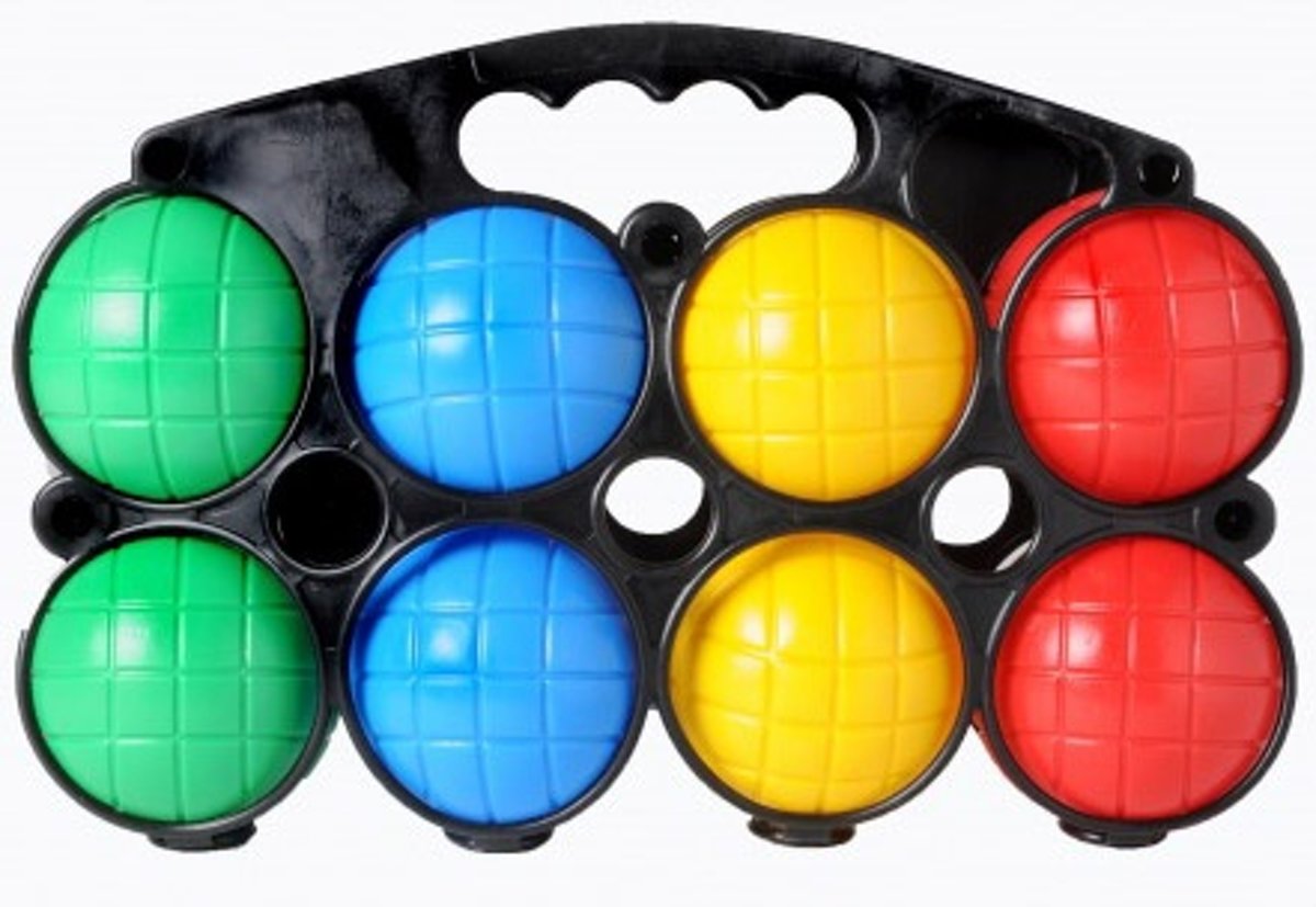 Longfield Games Jeu De Boules Set Plastic 8 Ballen Gekleurd