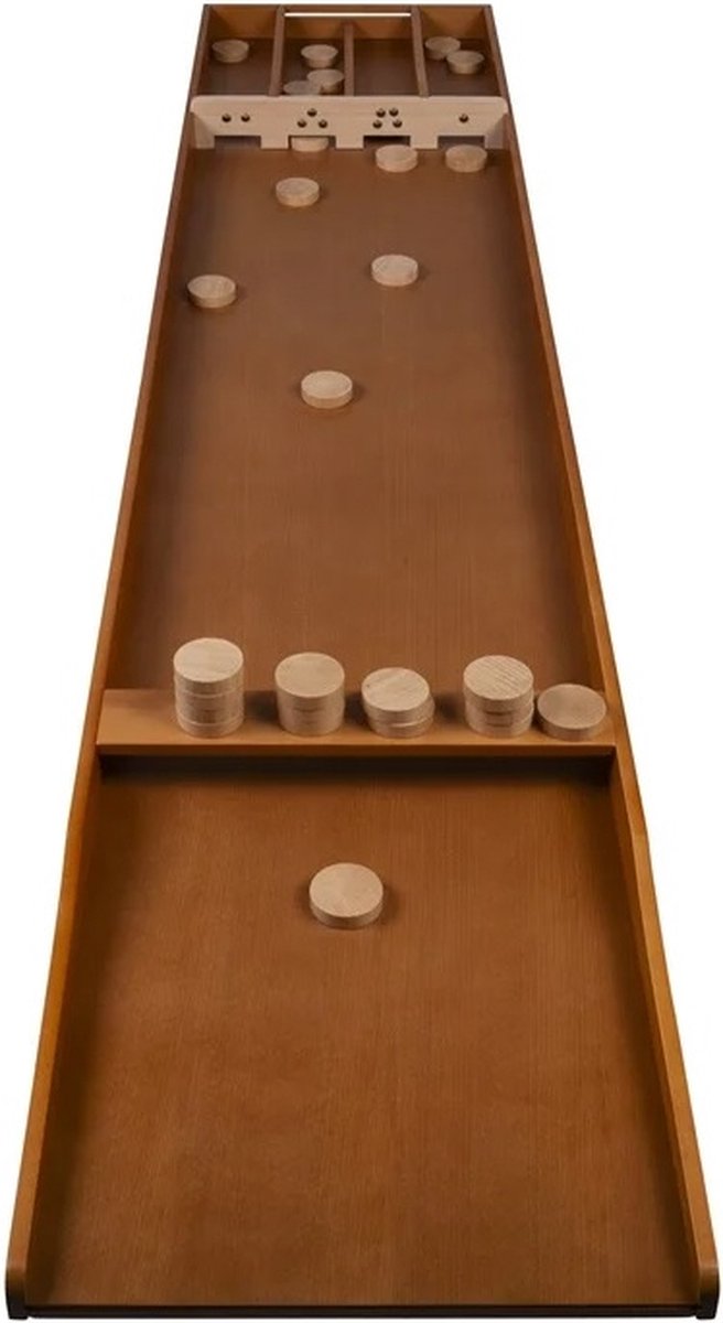     Premium - Dark Finish - 200 cm Wedstrijdsjoelbak - met 30 Sjoelstenen