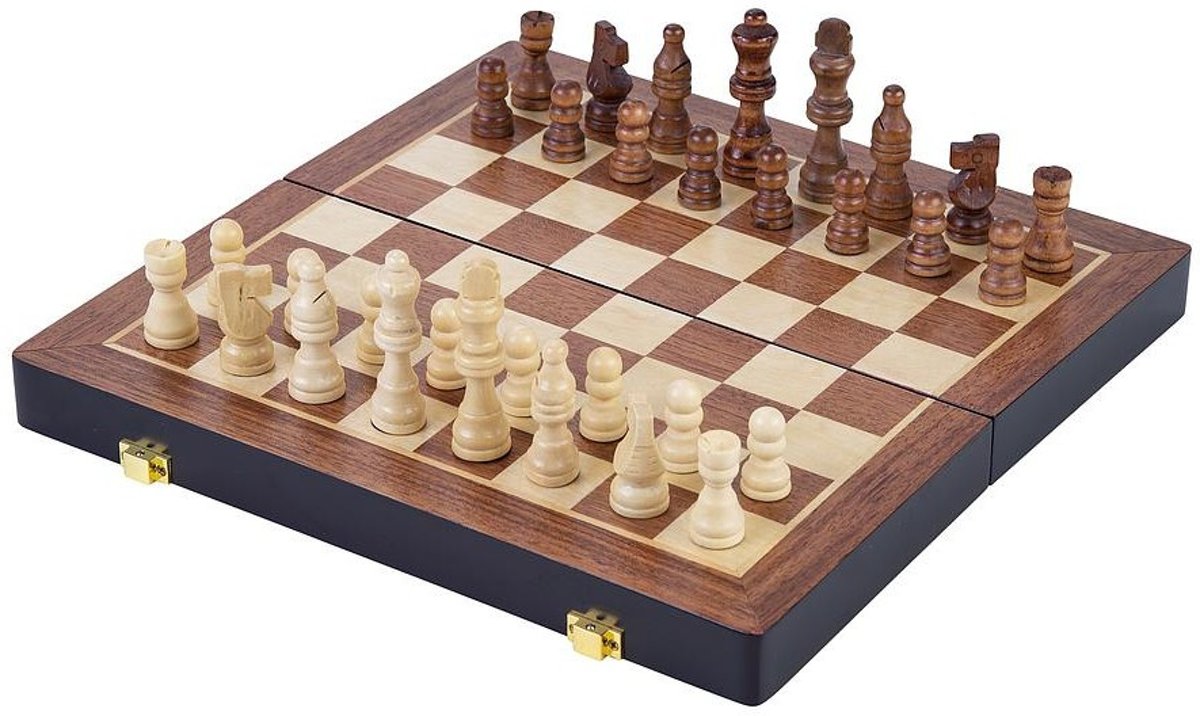 WOODEN CHESS GAME FOLDABLE ASHWOOD