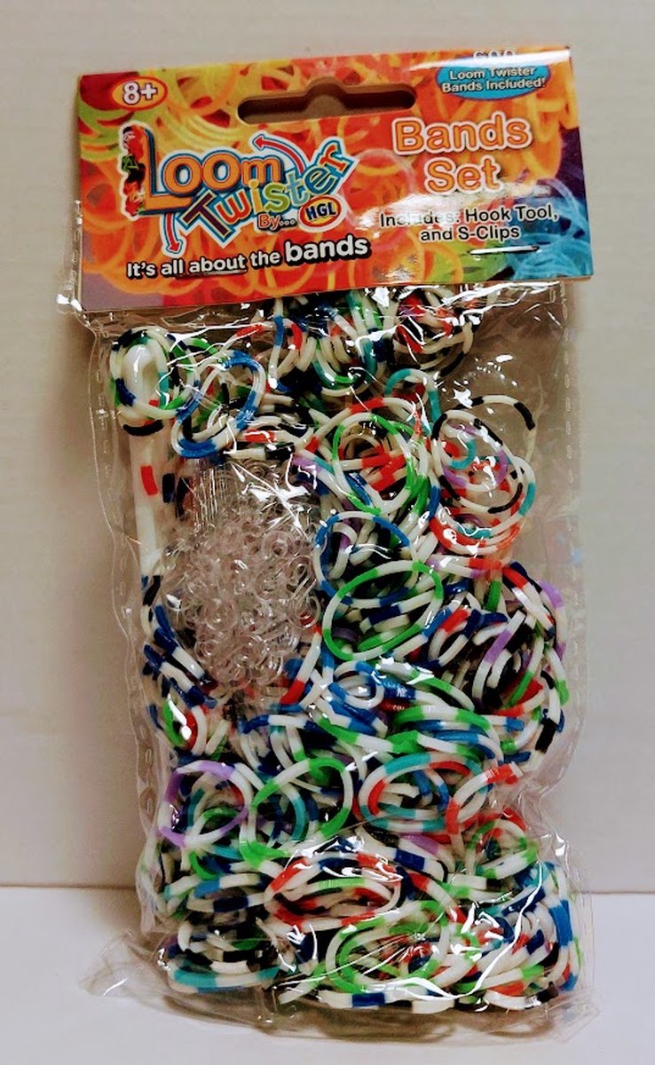 Loom Twister Loombandjes Junior Rubber 2 color mix 603-delig