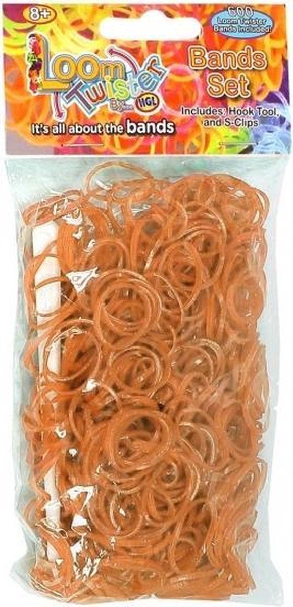 Loom Twister Loombandjes Junior Rubber Oranje 603-delig