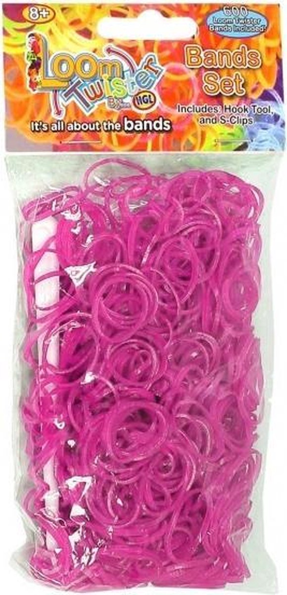 Loom Twister Loombandjes Junior Rubber Roze 603-delig