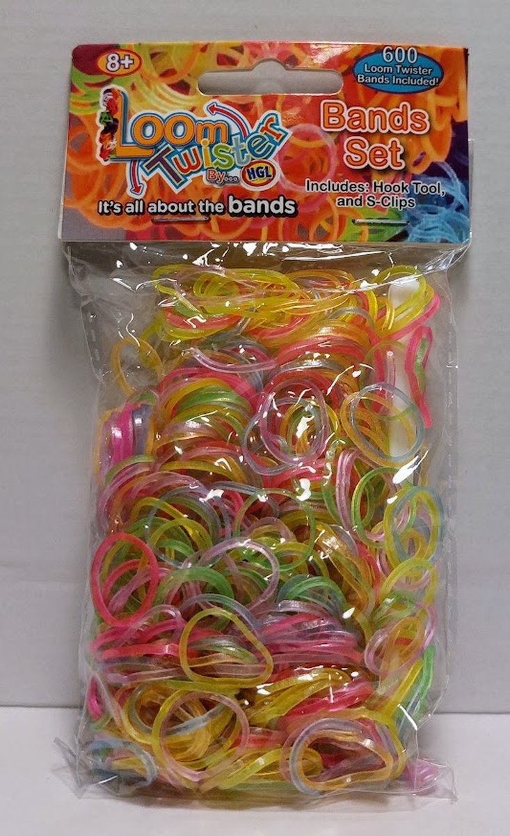 Loom Twister Loombandjes Junior Rubber glow in the dark 603-delig