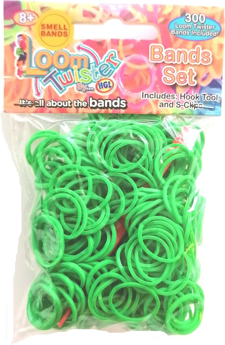 Loom Twister Loombands Met Geur Junior Groen 300-delig