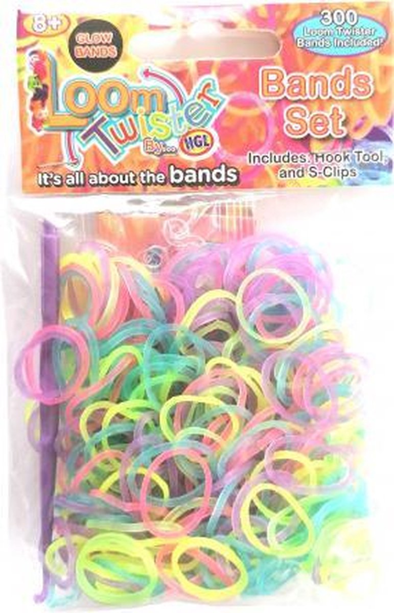 loombandjes junior rubber fluo mix 300-delig