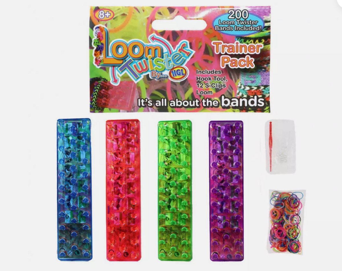 12 pack- beginner loom bands -inc 200 loom bands