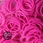 Loom bandjes 600 stuks Neon Roze