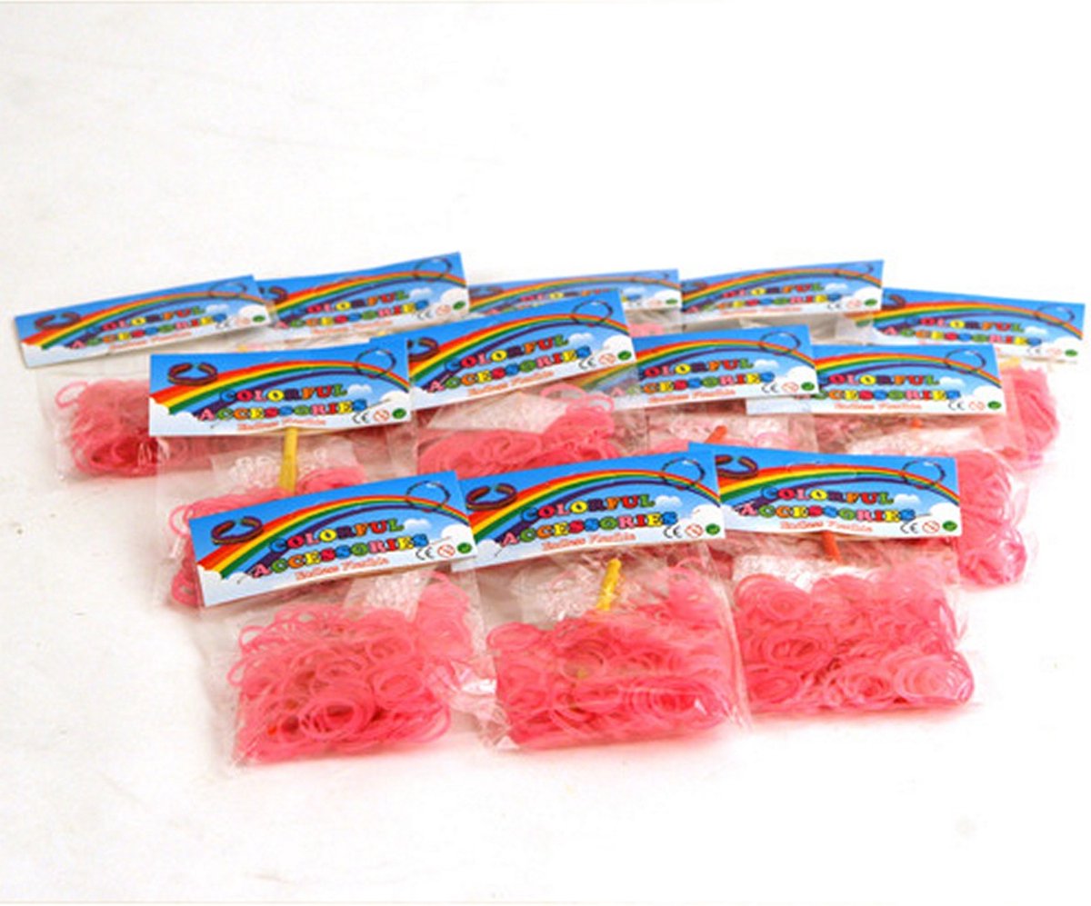 Loombands Loom Bands Parel Roze 200 Stuks