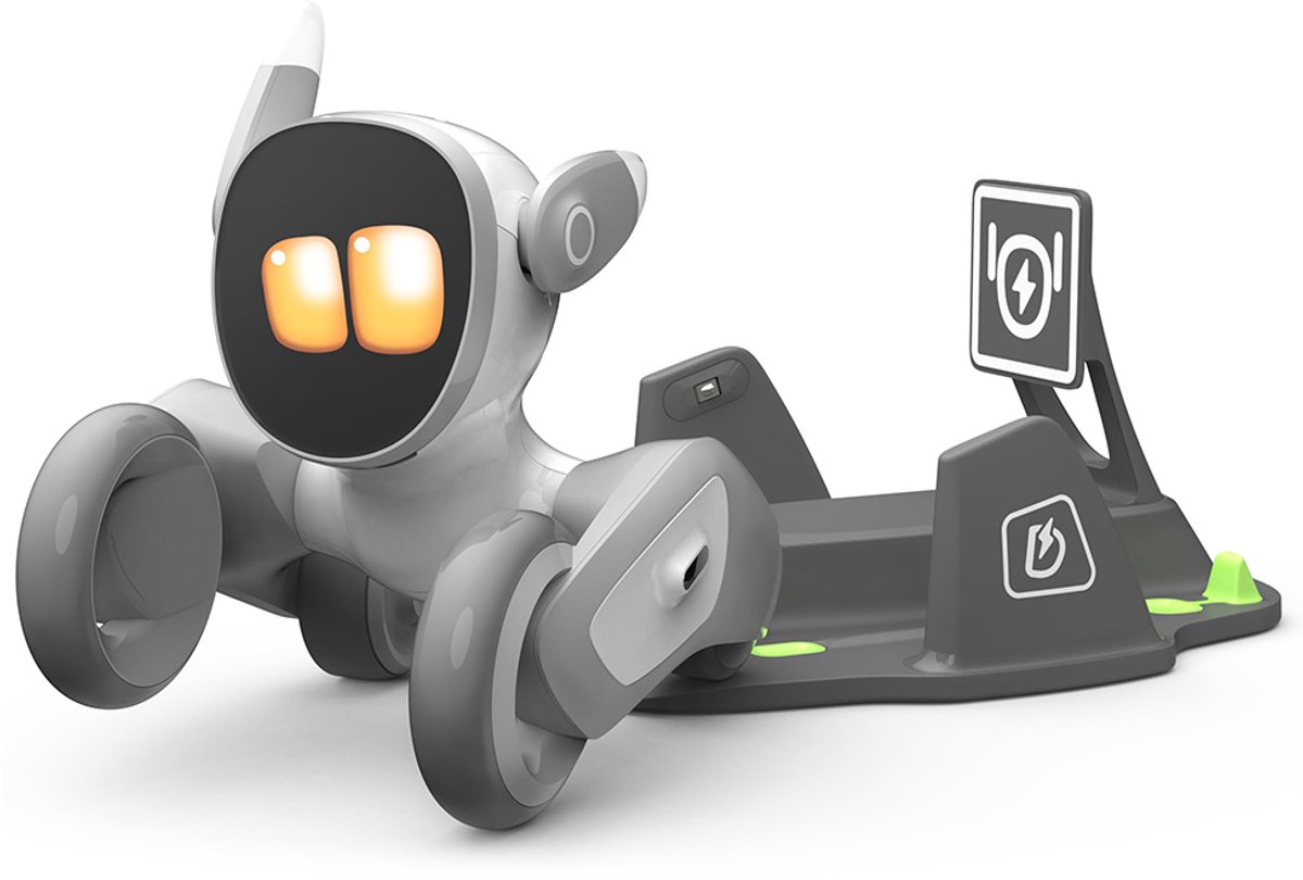   Petbot - Interactieve Robot Huisdier met ChatGPT AI - Inclusief Charging Dock - Meertalig - Educatief & Speels