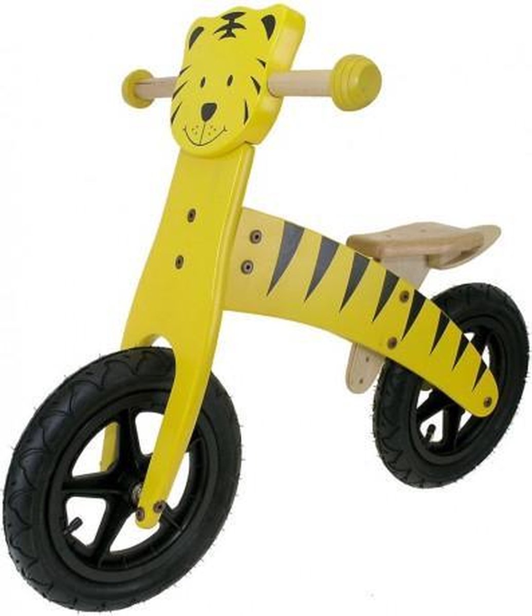 Loopfiets hout Tiger - loopfiets - loopfiets jongens 2 jaar - loopfiets meisje 2 jaar - loopfietsjes - loopfiets 2 jaar - loopfiets 3 jaar - loopfietsen - loopfietsje