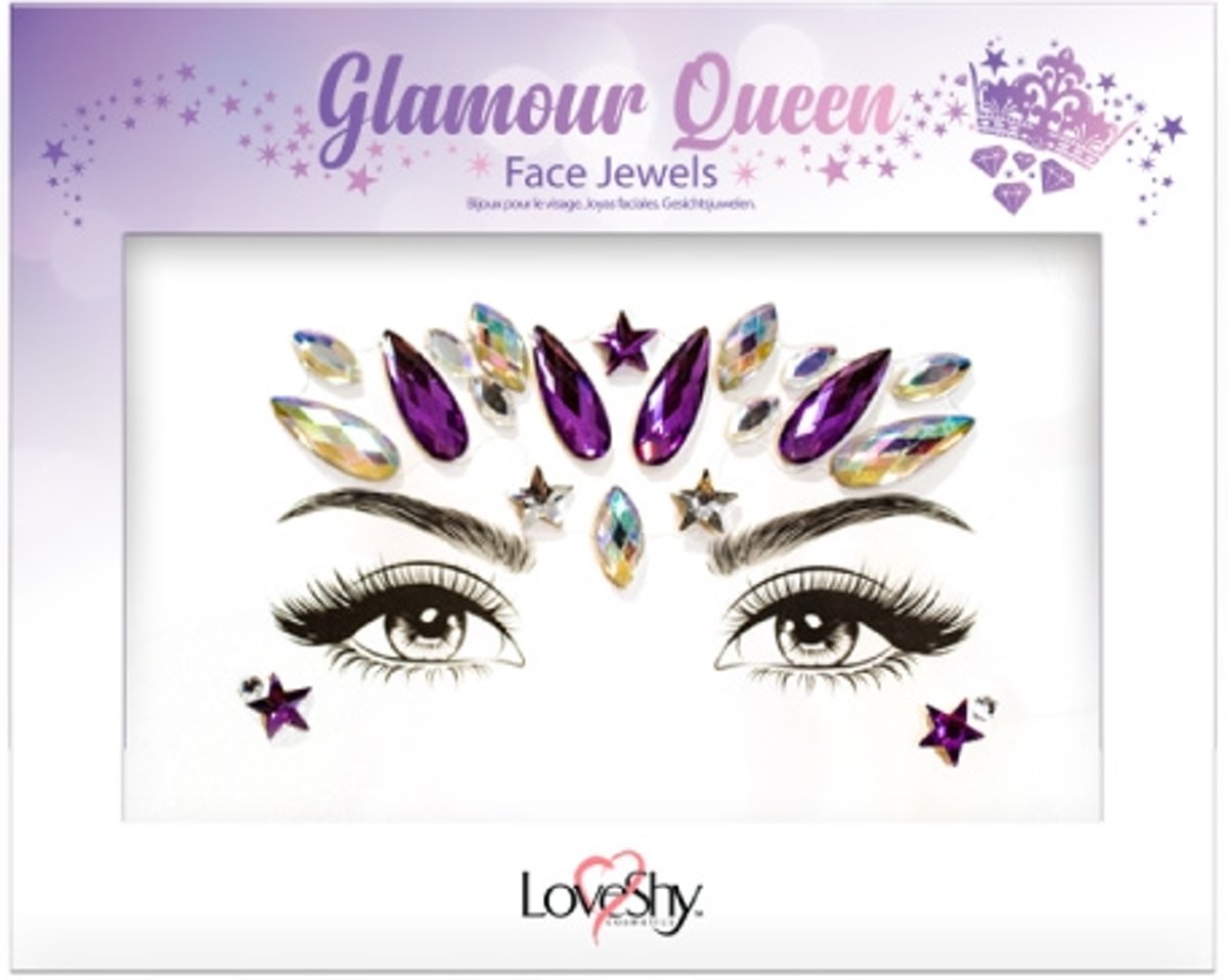 Face Jewels – Plak diamantjes glitters voor gezicht (Glamour Queen)