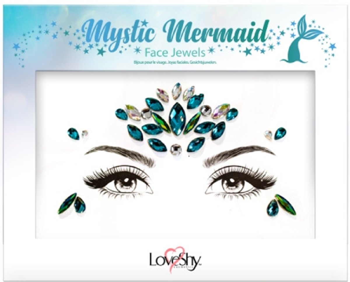 Face Jewels – Plak diamantjes glitters voor gezicht (Mystic Mermaid)