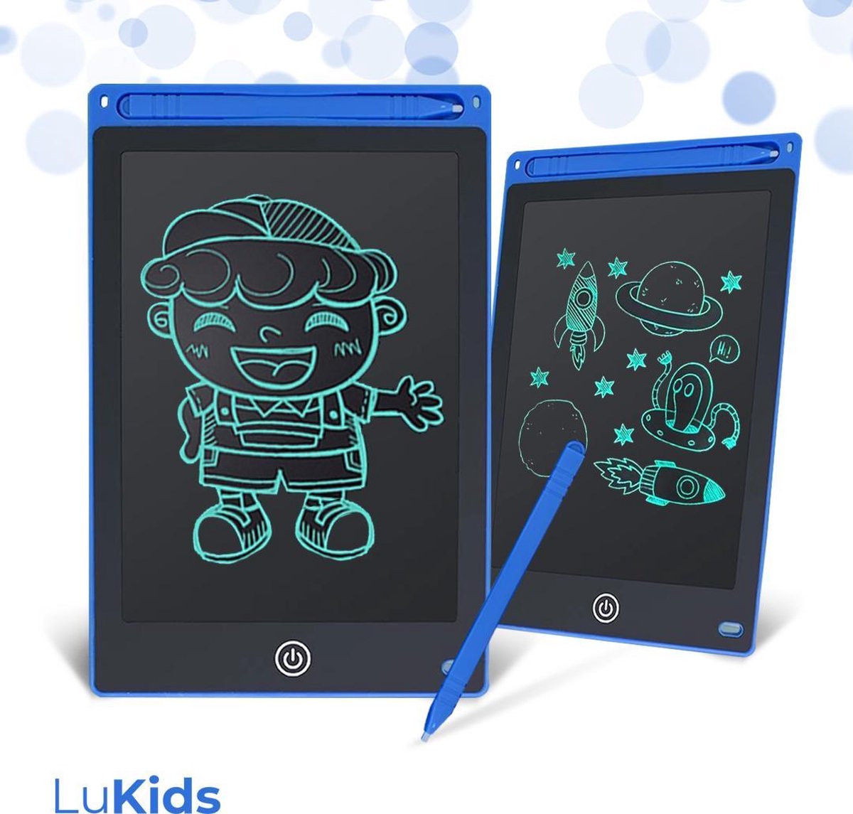 LuKids Tekentablet Kinderen 10 Inch – Speelgoed Meisjes & Jongens - Magisch Tekenbord - Tekenbord Kinderen - Magnetisch Tekenbord -  Tekentablet met Scherm - Leren Tekenen - Drawing Tablet  - Schrijfbord - Tekenbord - Kids Tablet - 10 inch - Blauw