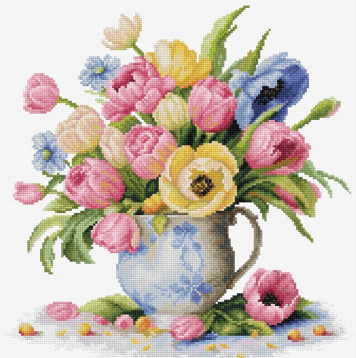 Luca-S Tulips Bouquet borduren (pakket) B7034