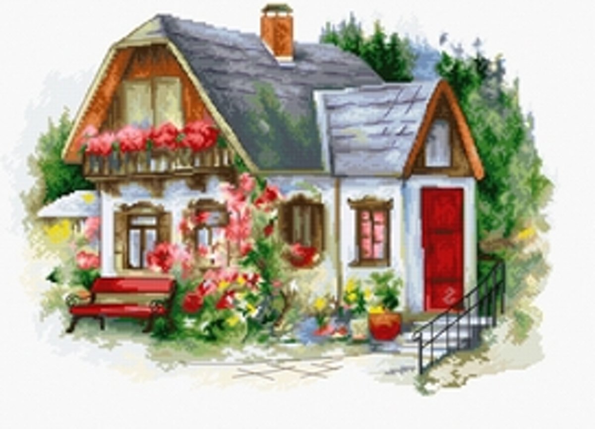 Luca-s borduurpakket Beautiful Country House  om te borduren bu4005