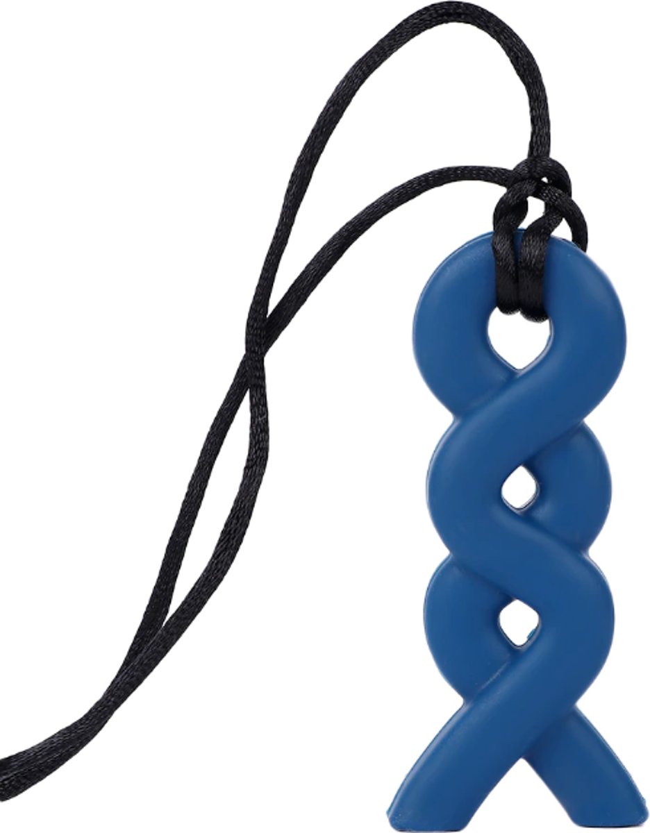 Bijtketting - kauwketting spiraal Donkerblauw