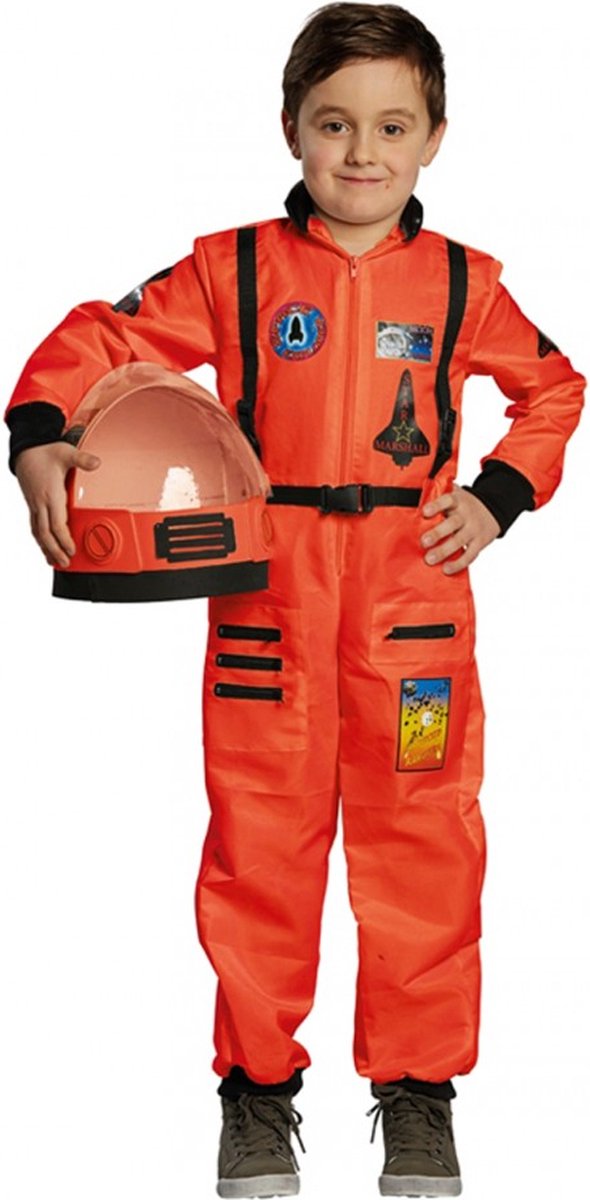 Astronaut oranje kind maat 140