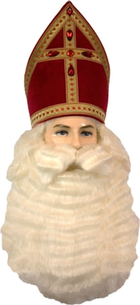 Baardstel Sinterklaas buffelhaar (yak)