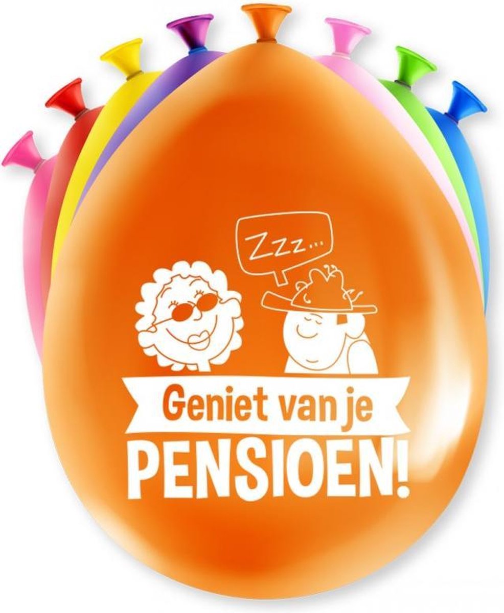 Ballon Geniet van je Pensioen 8 stuks