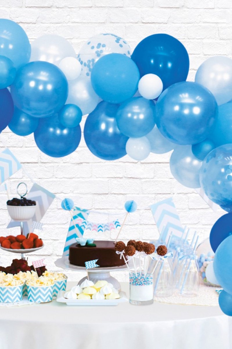 Ballon decoratie kit Blauw 71 Delig