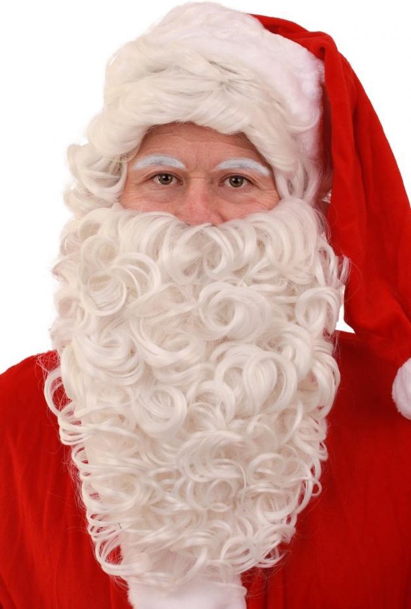 Pruik en baard kerstman