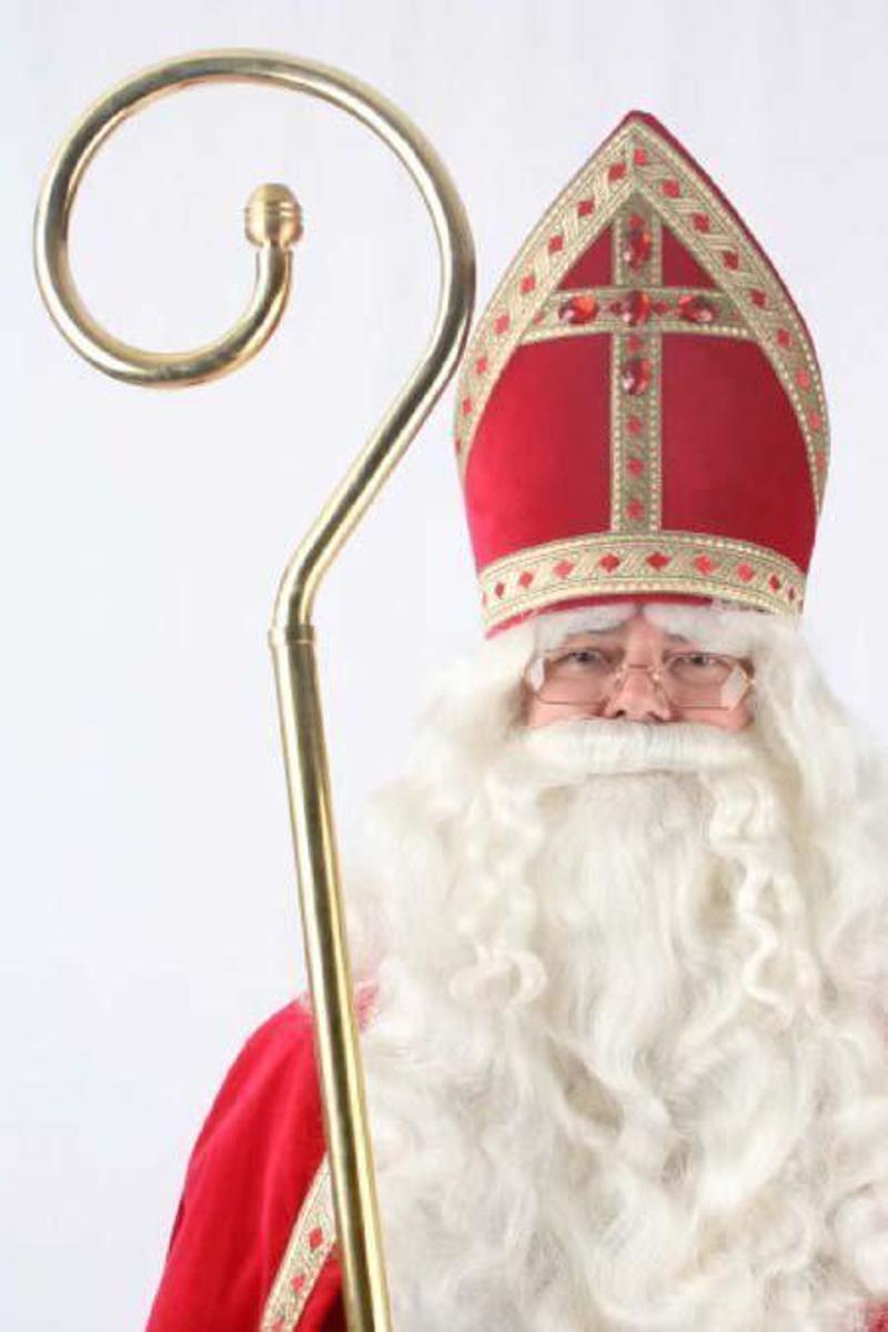 Sinterklaas staf messing sierdop