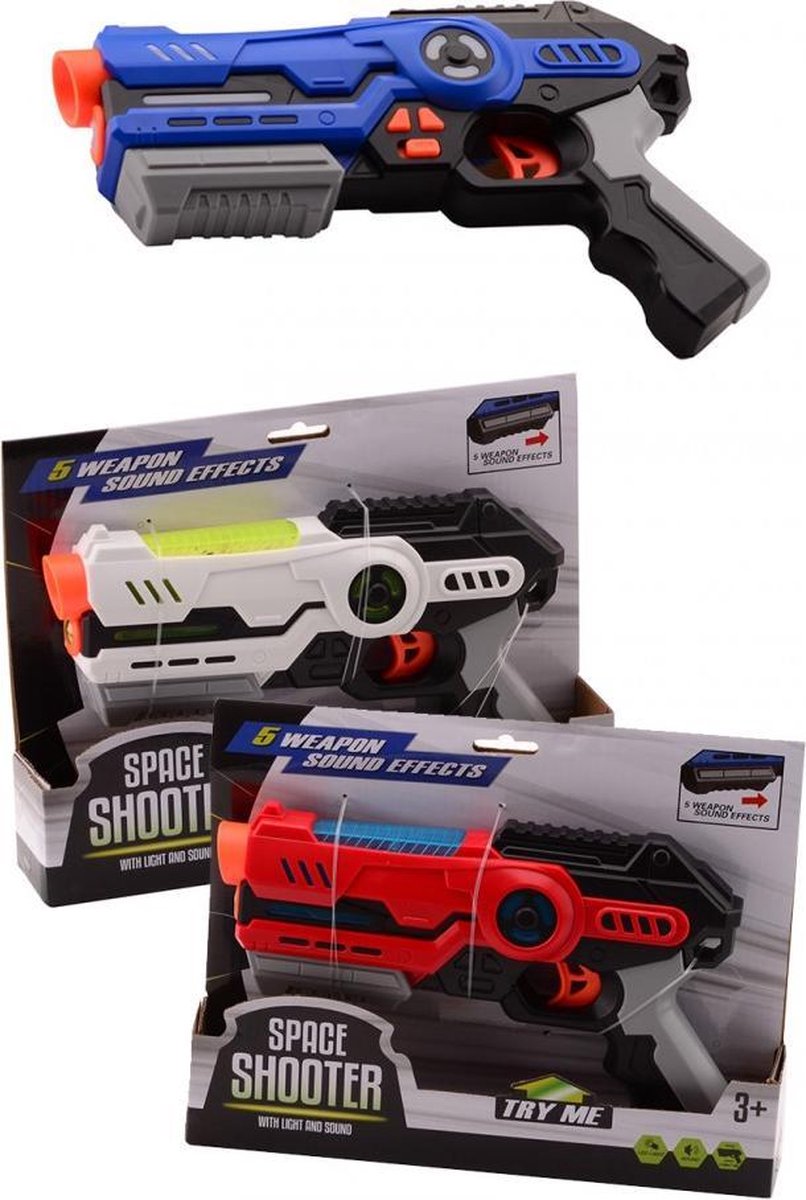 Space pistool met licht en geluid incl batterijen