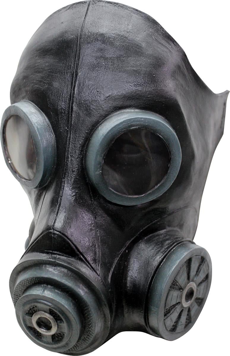 Zwarte gasmasker - Verkleedmasker - One size