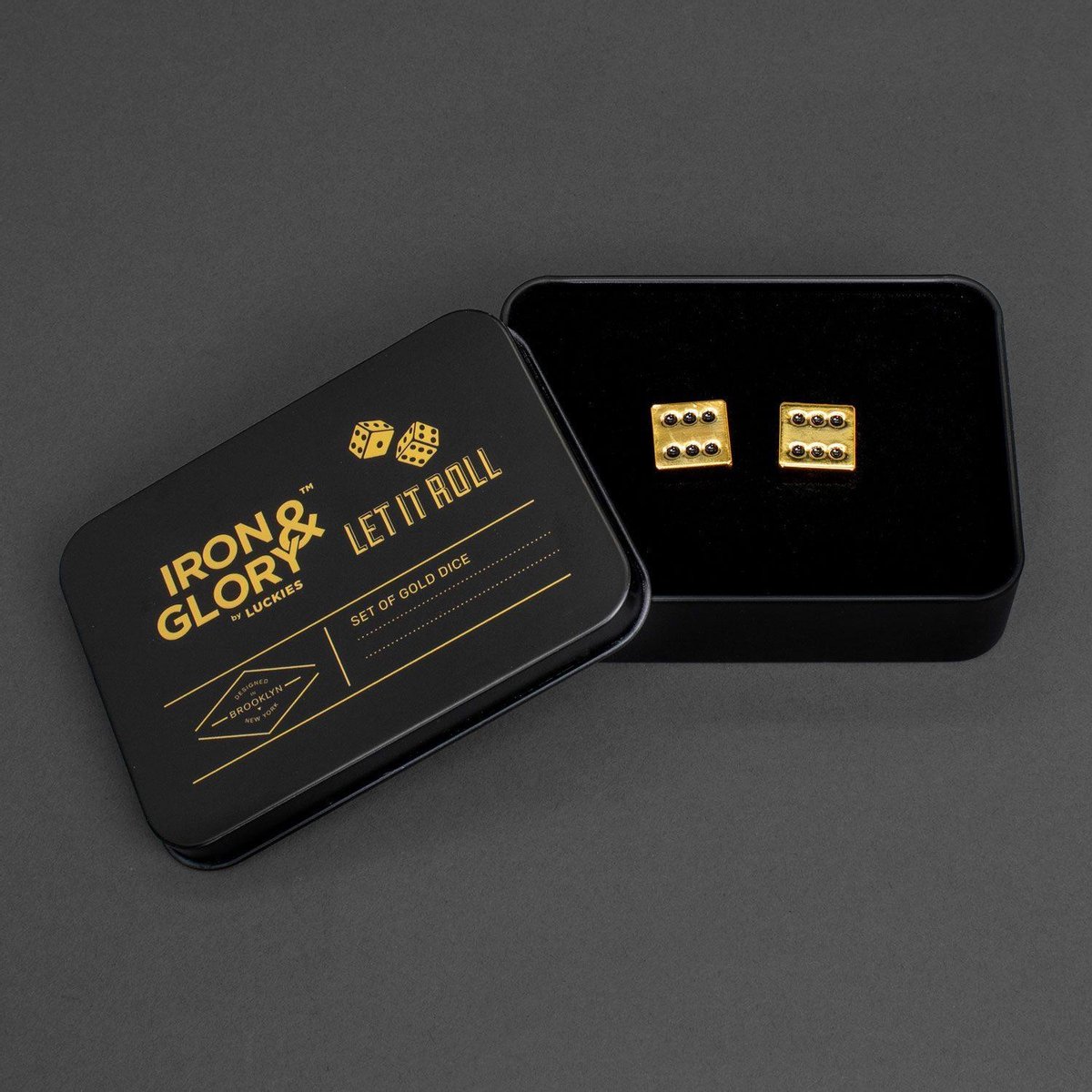 Iron & Glory Dobbelstenen (set Van 2) - Goud