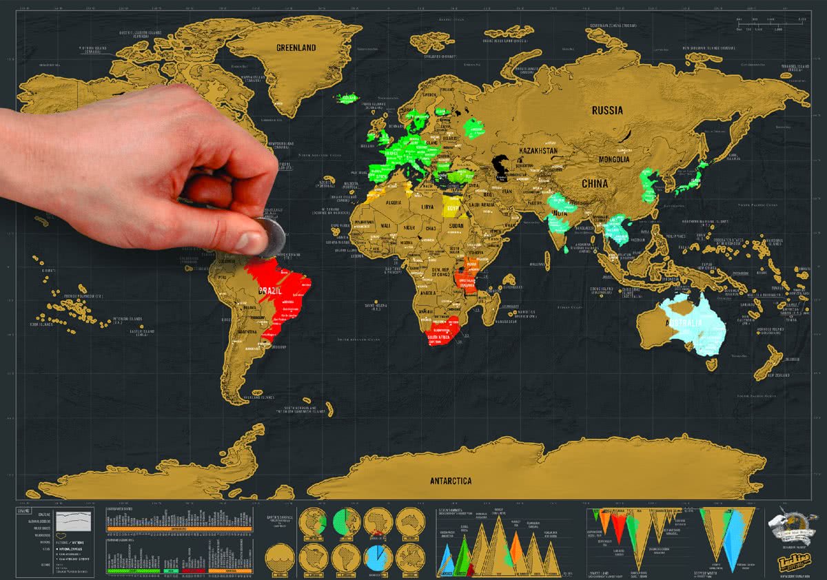   Kras   - Scratch Map Deluxe - Reiseditie